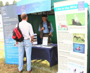 Dr Lewis Thomas on the VAWM stand at the Game Fair 2016